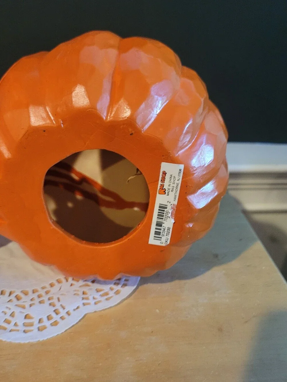 Set Of Two Vintage Ceramic Jack O’Lantern  6” Tall Candle Ready